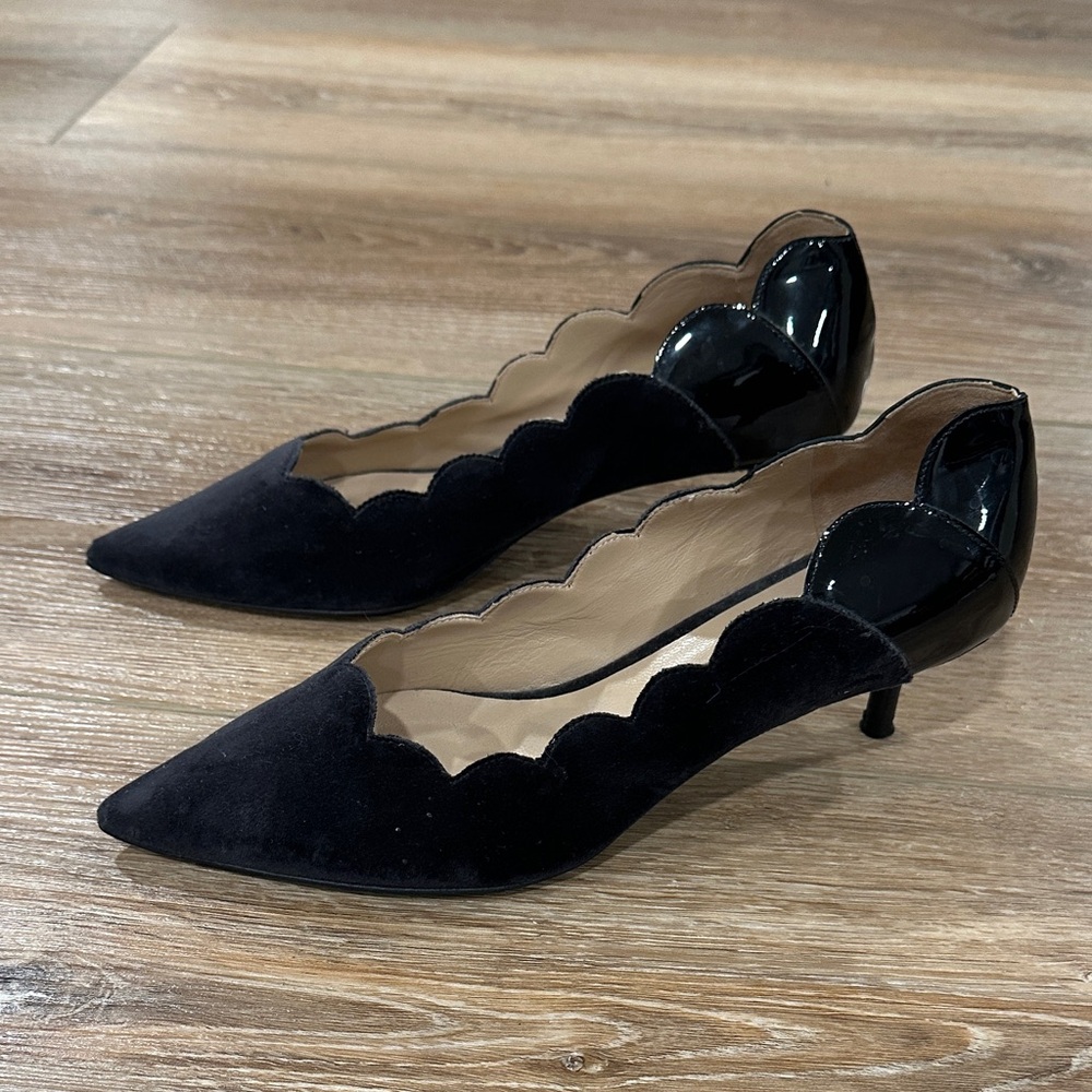 Vintage Chloe Suede Scalloped Heels Size 37 1/2